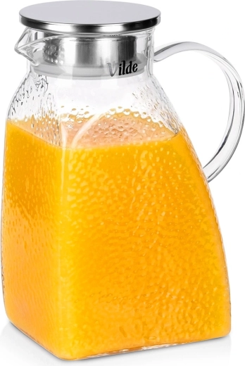 Szklany dzbanek Vilde z pokrywką do lodówki 1,8 l