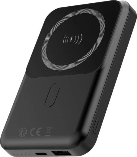 Forever bezprzewodowy powerbank MagSafe 10000 mAh, PD/QC 22,5 W, czarny