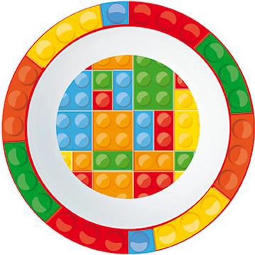 Plastowa miska z kratkowanym wzorem 300 ml, średnica 16 cm