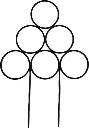 Podpora do roślin doniczkowych 25 × 35 cm czarna