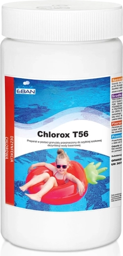Chlorox T56 granulat 1 kg do szokowej dezynfekcji wody basenowej