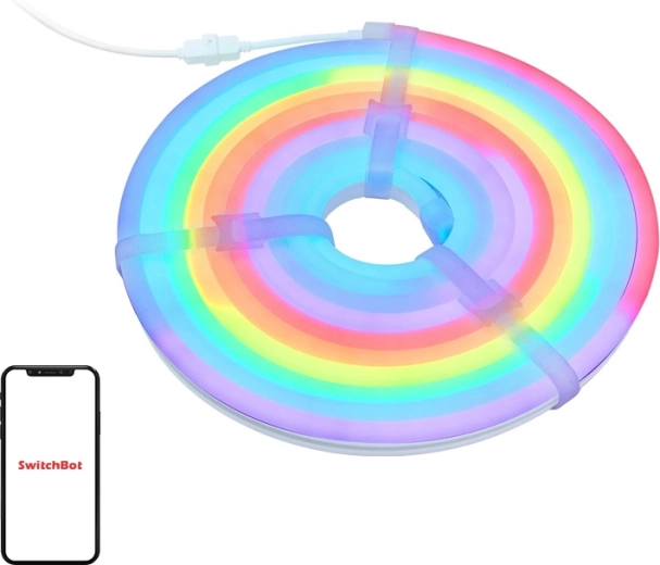 SwitchBot neonowy inteligentny pasek LED RGBIC Neon Rope Light 5 m (Matter)