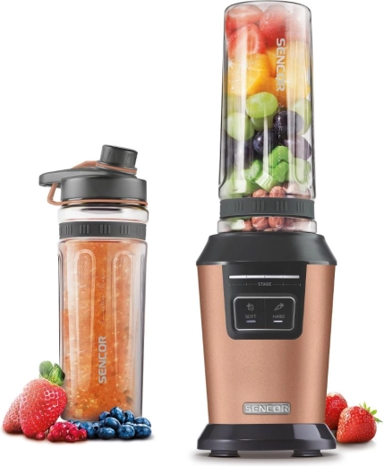 Automatyczny blender do smoothie Sencor z butelkami sportowymi