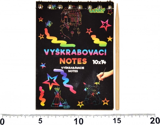 Blok do skrobania z kolorowym podkładem