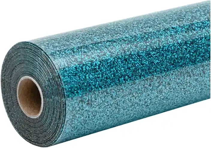 HTVRONT brokatowa folia termotransferowa 30,5 × 90 cm, niebieska