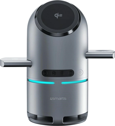 Bezprzewodowa stacja ładująca 3w1 4smarts ChargeBot Sound Qi2 szara