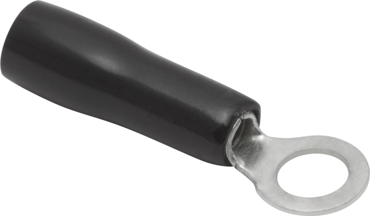 Izolowana końcówka kablowa oczkowa 4/2 mm czarna