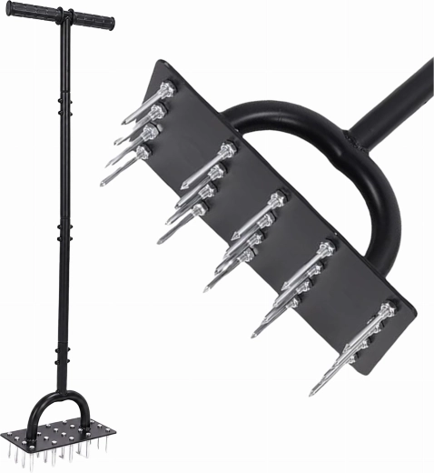 Ręczny aerator do trawnika z 20 kolcami