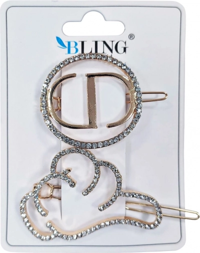 Wsuwki do włosów, wsuwki BLING 2 szt. – złote, typ IV