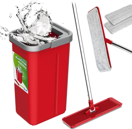 Płaski mop z wiadrem i wyciskaczem GreenBlue MaxiClean
