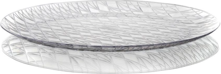 Okrągła taca do serwowania ACCASA 35 cm – imitacja szkła