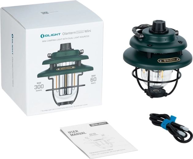 Olight Olantern Classic Mini przenośna latarnia kempingowa Forest Green, ładowana