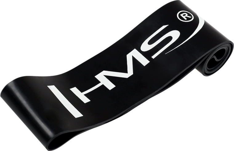 Guma fitness HMS GU04 czarna – pętla oporowa 18–25 kg