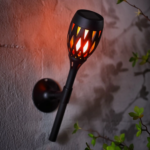 Solarna lampa LED z efektem płomienia 3 w 1