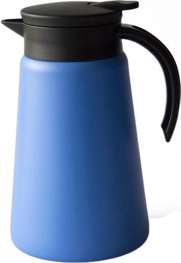 Termos 1 l ze stali nierdzewnej z plastikową pokrywką i dźwigniowym zamknięciem