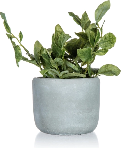 Sztuczna zielona roślina w betonowej doniczce 20 cm GREENERY