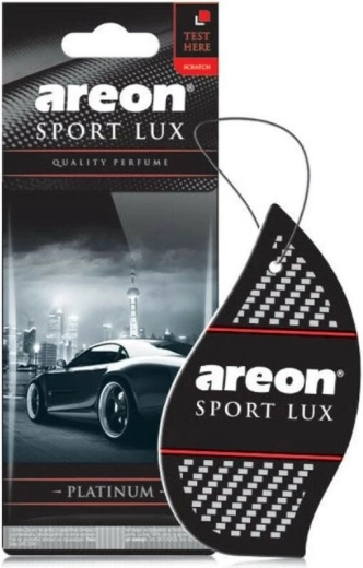 Areon Sport Lux Platinum zawieszany papierowy odświeżacz powietrza, czarny