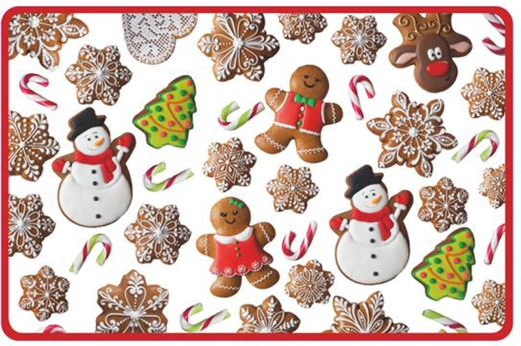 Świąteczna plastikowa podkładka Pierniczki 28,5 × 44 cm