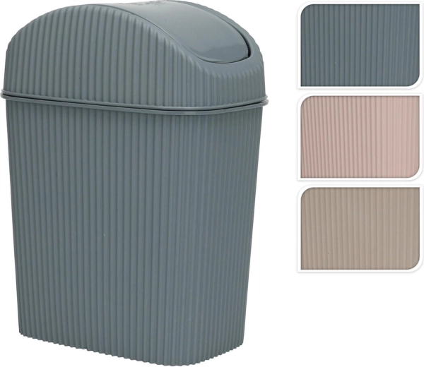 Plastowy kosz na śmieci z uchylną pokrywą 2,5 l, prostokątny