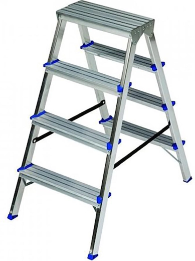 Dwustronne aluminiowe schodki 4 stopnie ELKOP