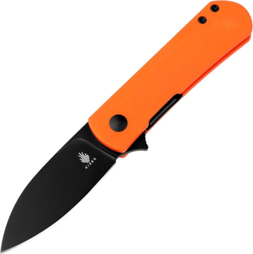 Kizer Yorkie elegancki składany nóż kieszonkowy ze stali Nitro-V z rękojeścią G10 w kolorze pomarańczowym - 1 szt.