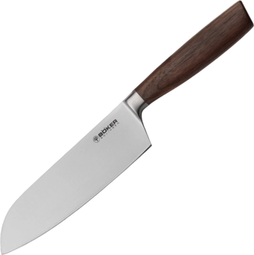 Nóż kuchenny santoku Böker Core 16,7 cm, drewno orzechowe