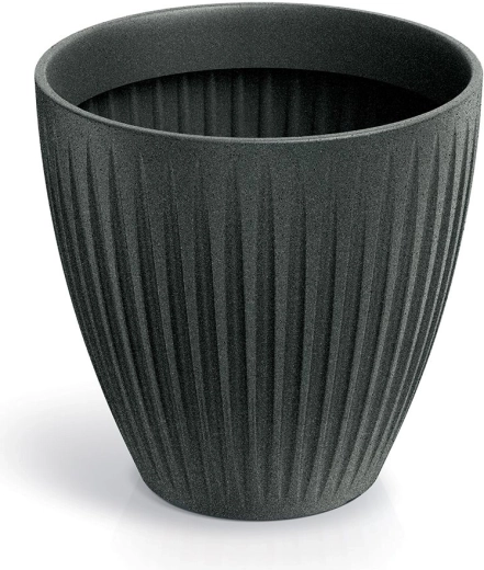 Donica Latia Round Midl 60 cm – czarny granit