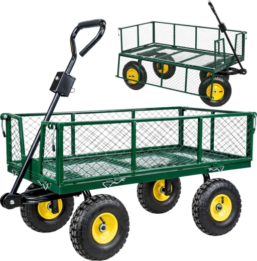 Składany stalowy wózek ogrodowy transportowy 200 kg