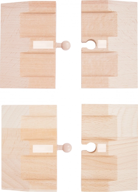 Small foot drewniane rampy do autostrady, 4 szt.