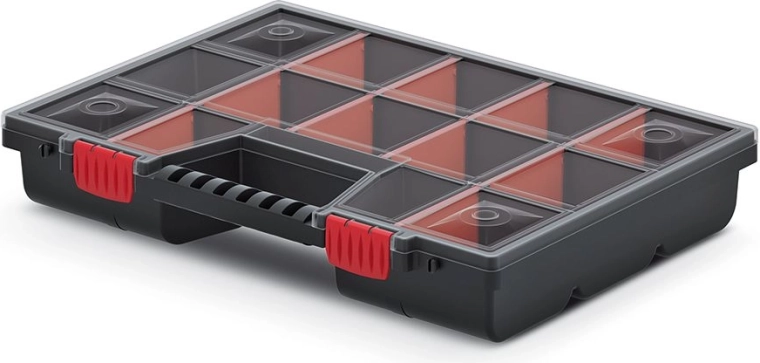 Plastowy organizer NOR 39 × 29 × 6,5 cm z regulowanymi przegródkami