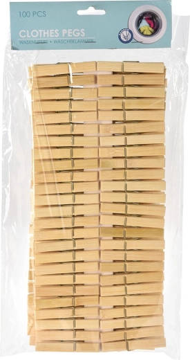 Bambusowe klamerki do prania 100 szt.