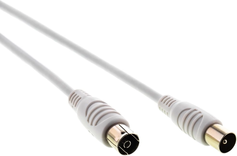 Sencor antenowy kabel koncentryczny IEC wtyczka–gniazdo 1,5 m biały