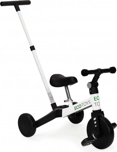 Dziecięcy trójkołowiec z drążkiem prowadzącym 2 w 1 ECO TOYS