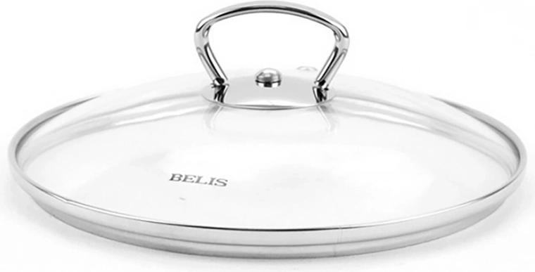 Szklana pokrywka 18 cm z uchwytem ze stali nierdzewnej