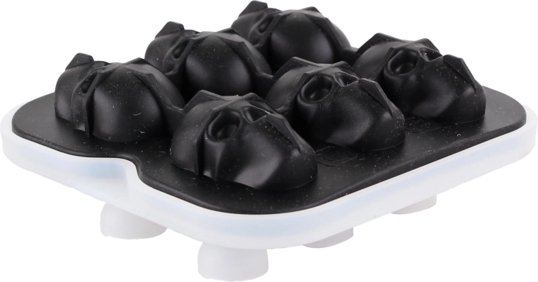 Silikonowa forma do lodu – czaszki, 6 kostek