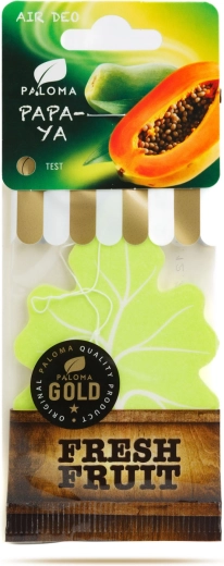Paloma Gold Fresh Fruit Papaya zawieszany odświeżacz powietrza do samochodu