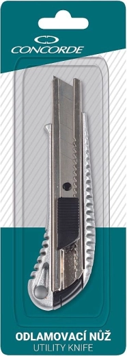 Nóż łamany CONCORDE, w całości metalowy, 18 mm