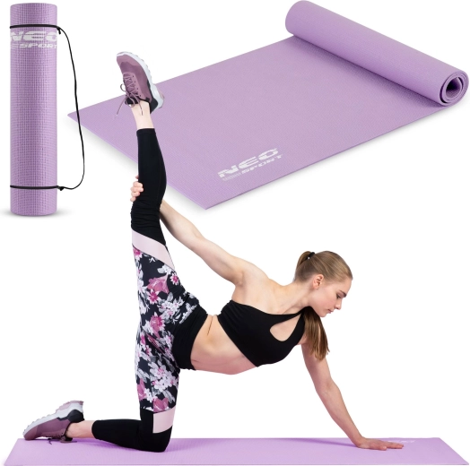 Mata do ćwiczeń NEO-SPORT 173 × 61 cm fioletowa