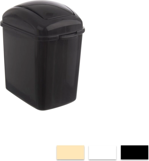 Mini kwadratowy kosz na śmieci z uchylną klapką 1,17 l (mix kolorów)
