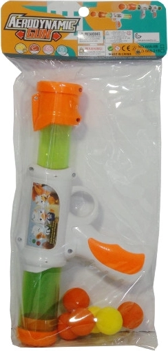 Plastikowy pistolet z piankowymi kulkami