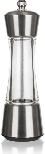 Mechaniczny młynek do przypraw CULINARIA stal nierdzewna/akryl 17 cm