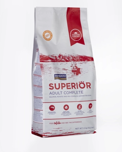 Karma dla małych dorosłych psów z łososiem i ziemniakami FISH4DOGS Superior 6 kg
