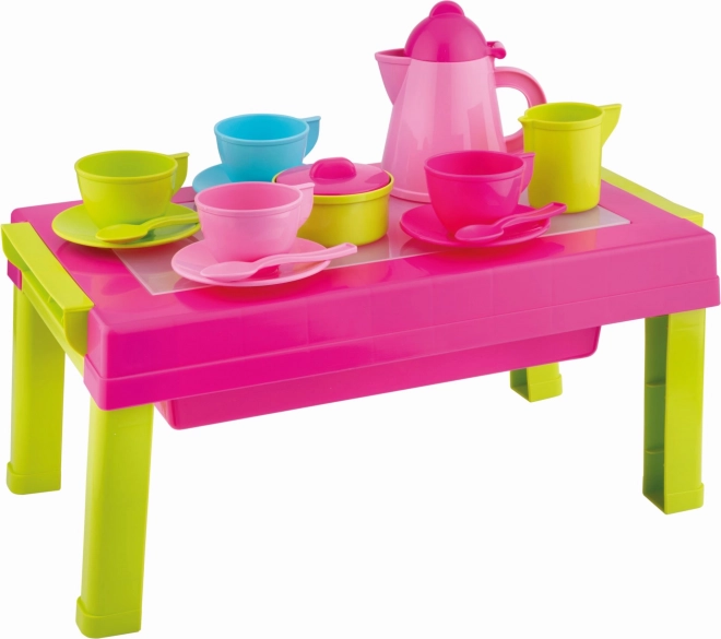 Androni zestaw do kawy ze składanym stolikiem 2 w 1 – 17 elementów