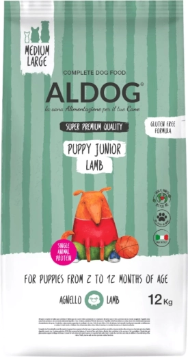 Aldog Puppy Junior Lamb Medium/Large – granulat dla szczeniąt ras średnich i dużych 12 kg
