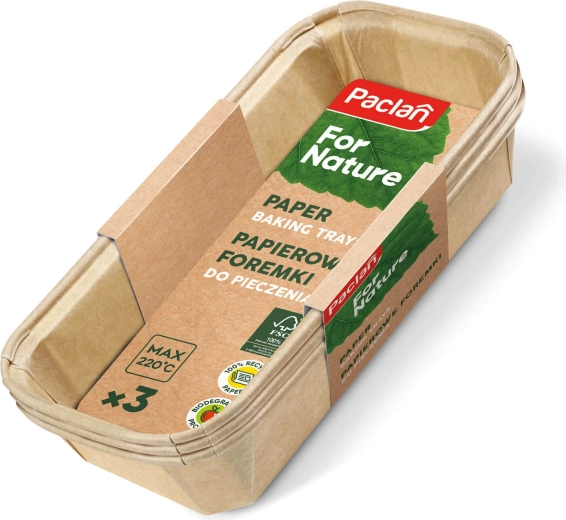 Paclan For Nature kompostowalne papierowe formy do pieczenia 3 szt.