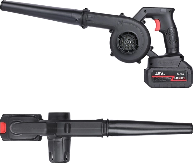 Mocny akumulatorowy ręczny dmuchawa i odkurzacz do liści 2w1, 48V Li‑ion