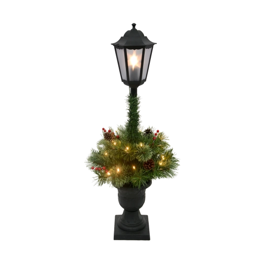 Świąteczna latarnia LED z dekoracją 90 cm