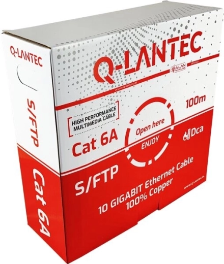 Q-LANTEC kabel teleinformatyczny S/FTP kategorii 6A LSOH Dca 100 m