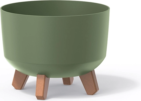 Doniczka Gracia Standard, ziemista zielona, średnica 23,8 cm