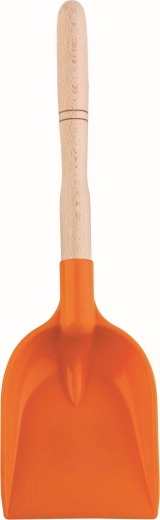 Androni dziecięca łopatka z drewnianym trzonkiem 34 cm pomarańczowa